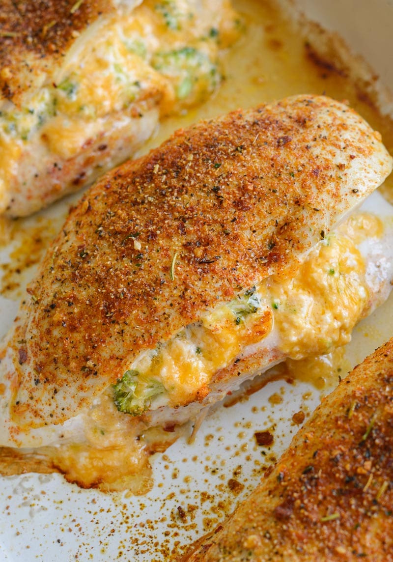 Low-Carb Broccoli Cheese Stuffed Chicken: Quick & Cheesy Dinner